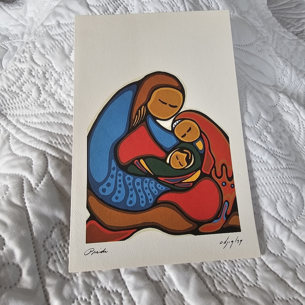​Daphne Odjig Pride Woodland Art Card Print 6x9 Anishinaabe Art Xray perspective
